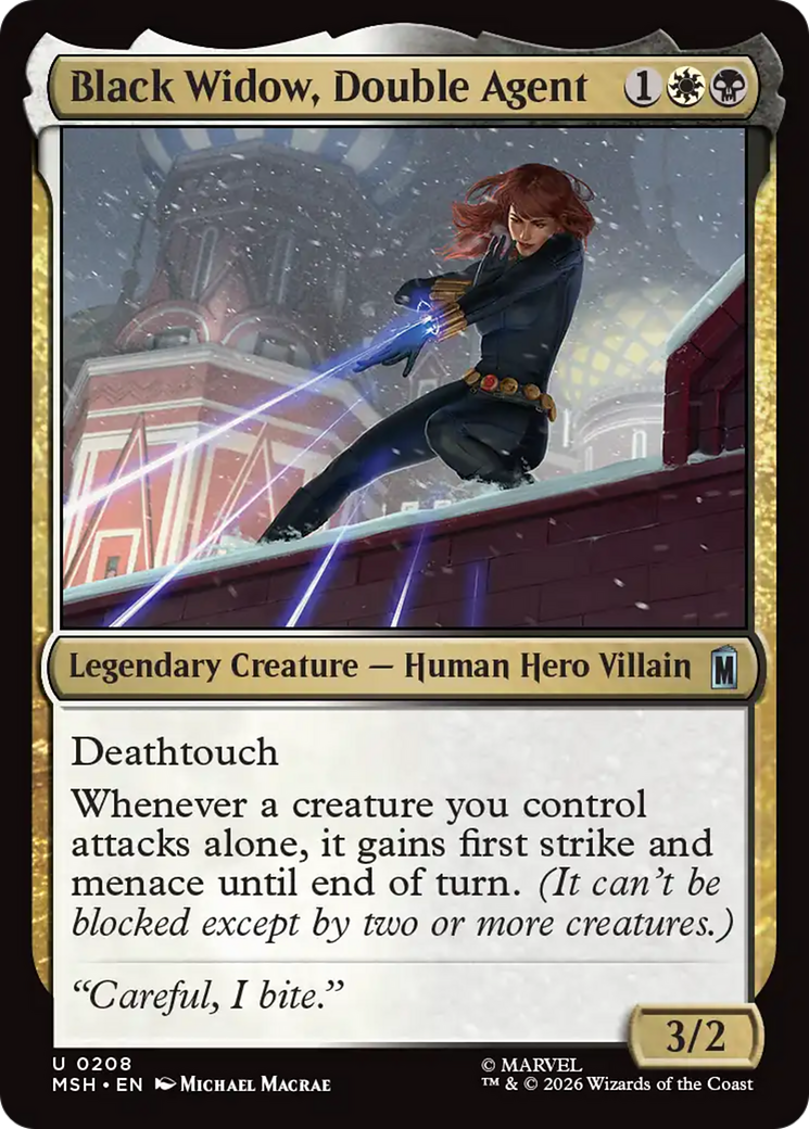 Black Widow, Double Agent [Marvel Super Heroes] | Cards and Coasters CA