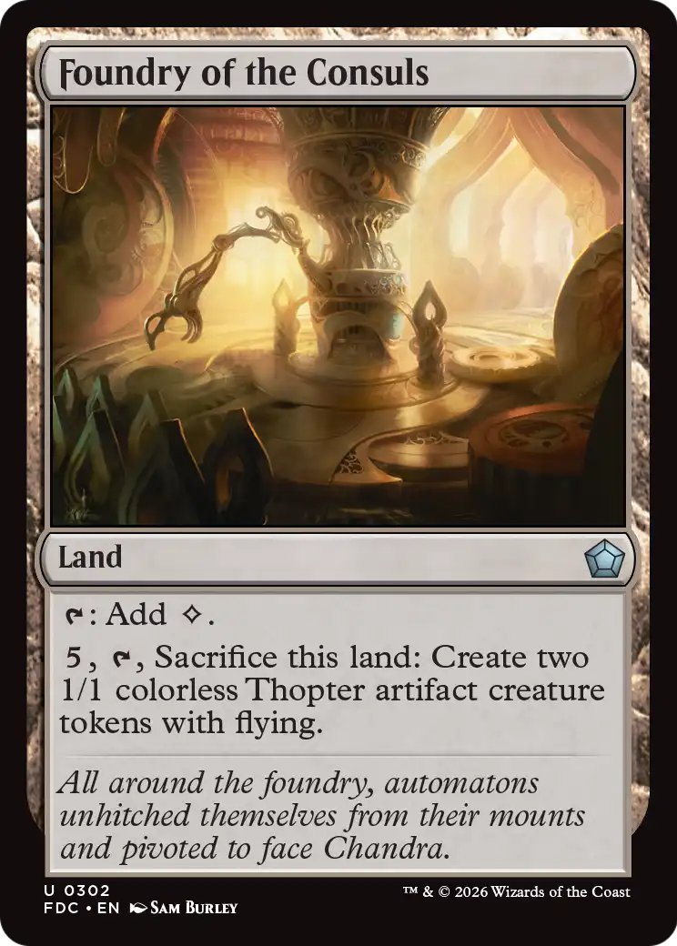 Foundry of the Consuls [Foundations Commander] | Cards and Coasters CA