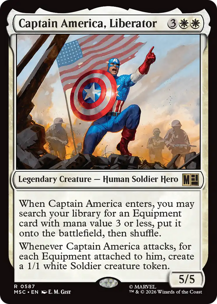 Captain America, Liberator [Marvel Super Heroes Commander] | Cards and Coasters CA