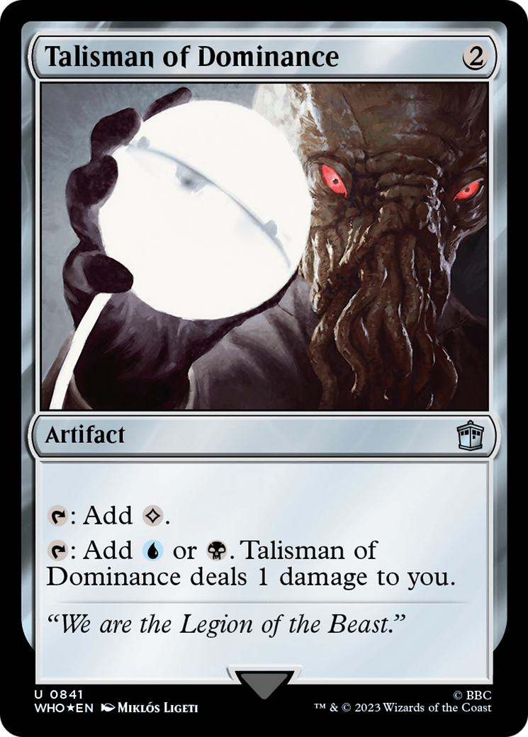 Talisman of Dominance (Surge Foil) [Doctor Who] | Cards and Coasters CA