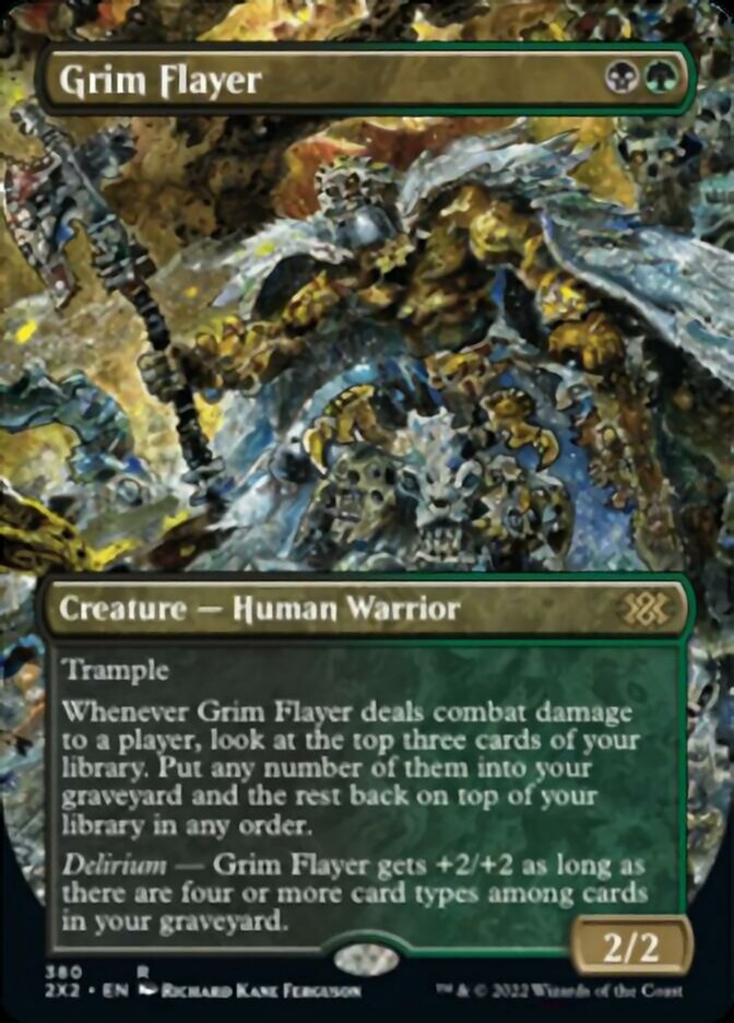 Grim Flayer (Borderless Alternate Art) [Double Masters 2022] | Cards and Coasters CA