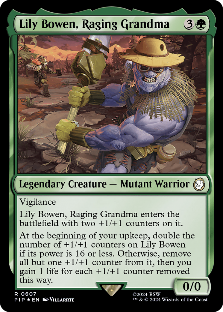 Lily Bowen, Raging Grandma (Surge Foil) [Fallout] | Cards and Coasters CA