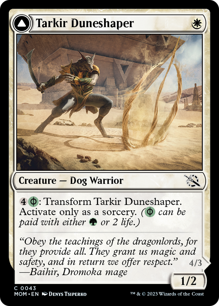 Tarkir Duneshaper // Burnished Dunestomper [March of the Machine] | Cards and Coasters CA