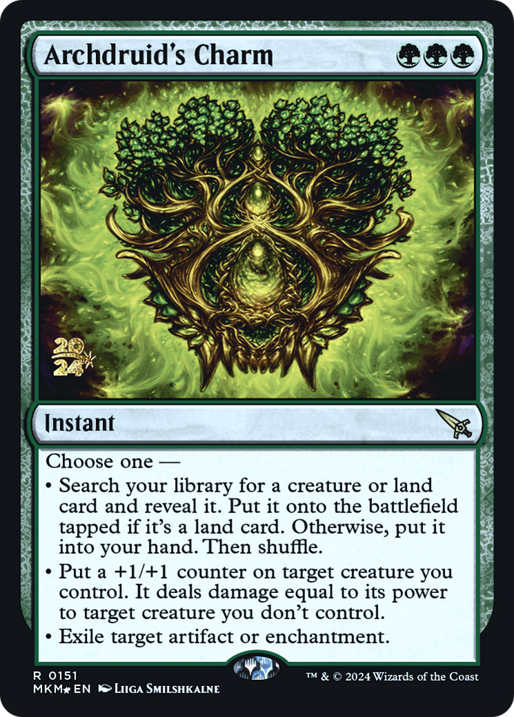 Archdruid's Charm [Murders at Karlov Manor Prerelease Promos] | Cards and Coasters CA