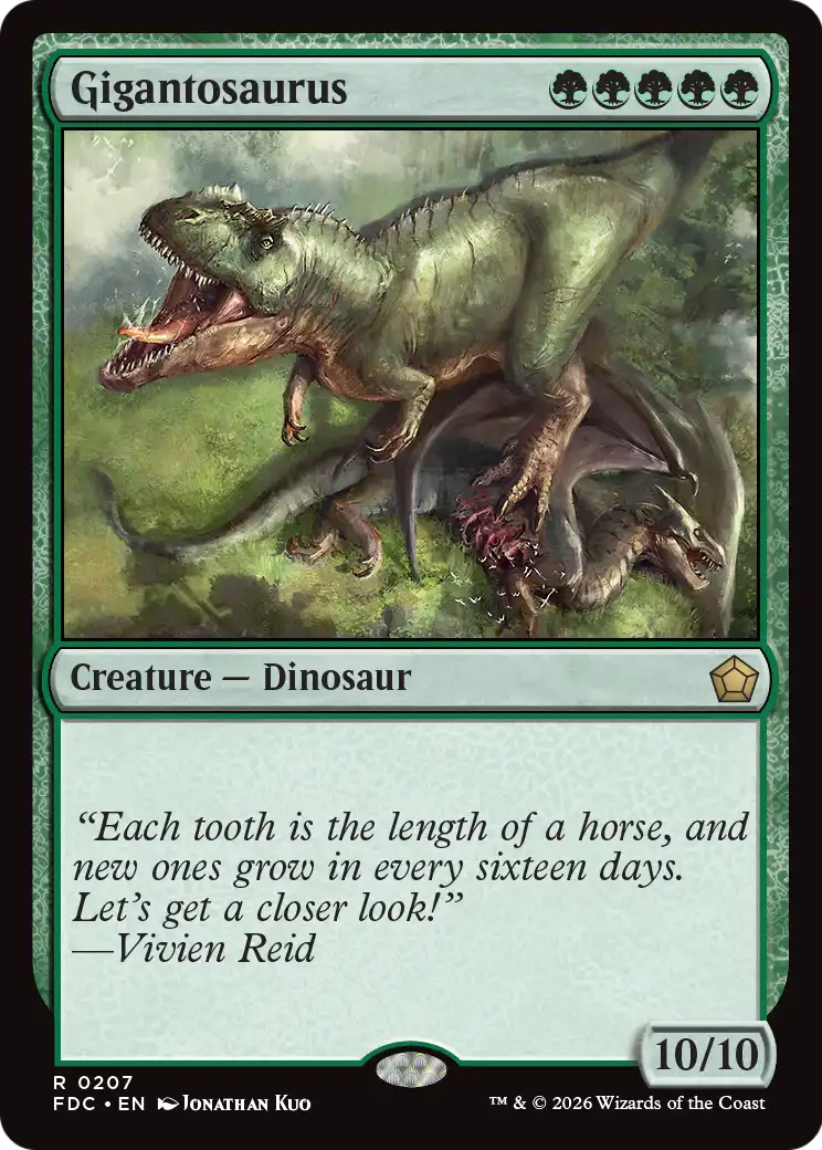 Gigantosaurus [Foundations Commander] | Cards and Coasters CA