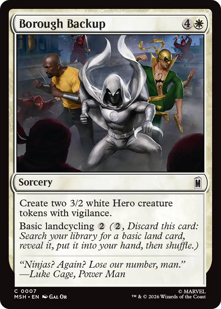 Borough Backup [Marvel Super Heroes] | Cards and Coasters CA