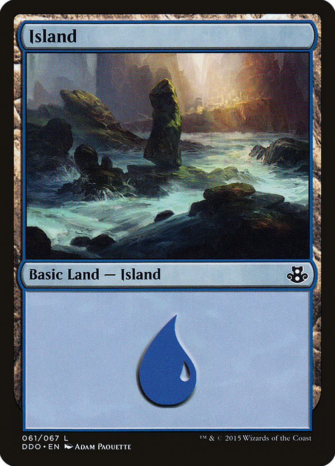 Island (61) [Duel Decks: Elspeth vs. Kiora] | Cards and Coasters CA