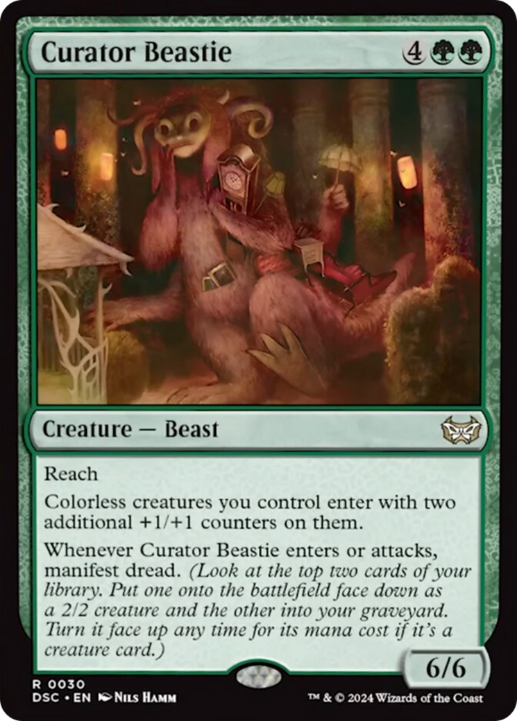 Curator Beastie (Extended Art) [Duskmourn: House of Horror Commander] | Cards and Coasters CA