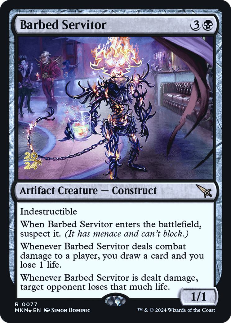 Barbed Servitor [Murders at Karlov Manor Prerelease Promos] | Cards and Coasters CA