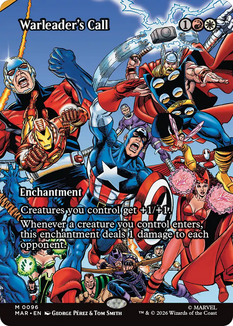 Warleader's Call (Borderless) [Marvel Universe: Eternal-Legal] | Cards and Coasters CA