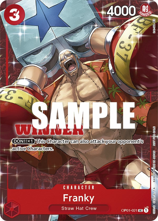 Franky (Tournament Pack Vol. 2) [Winner] [One Piece Promotion Cards] | Cards and Coasters CA