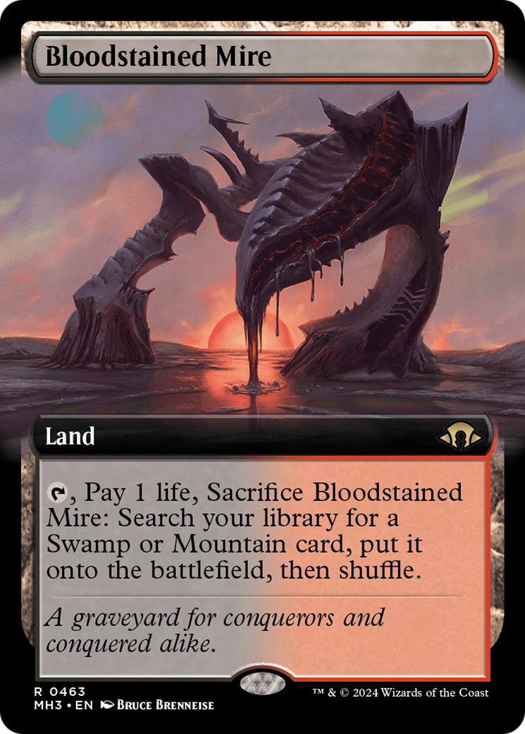 Bloodstained Mire (Extended Art) [Modern Horizons 3] | Cards and Coasters CA