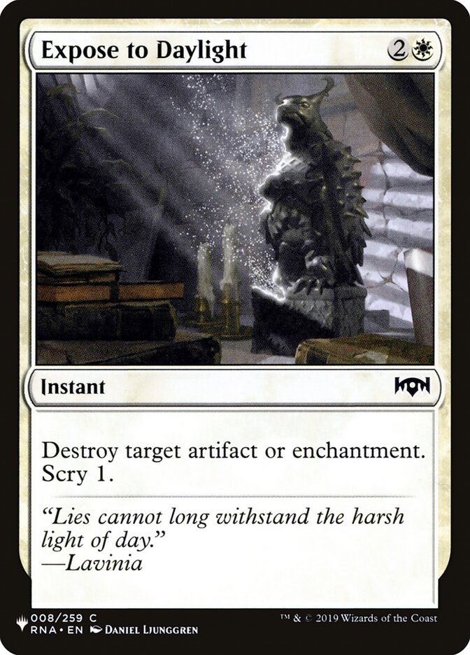 Expose to Daylight [The List] | Cards and Coasters CA