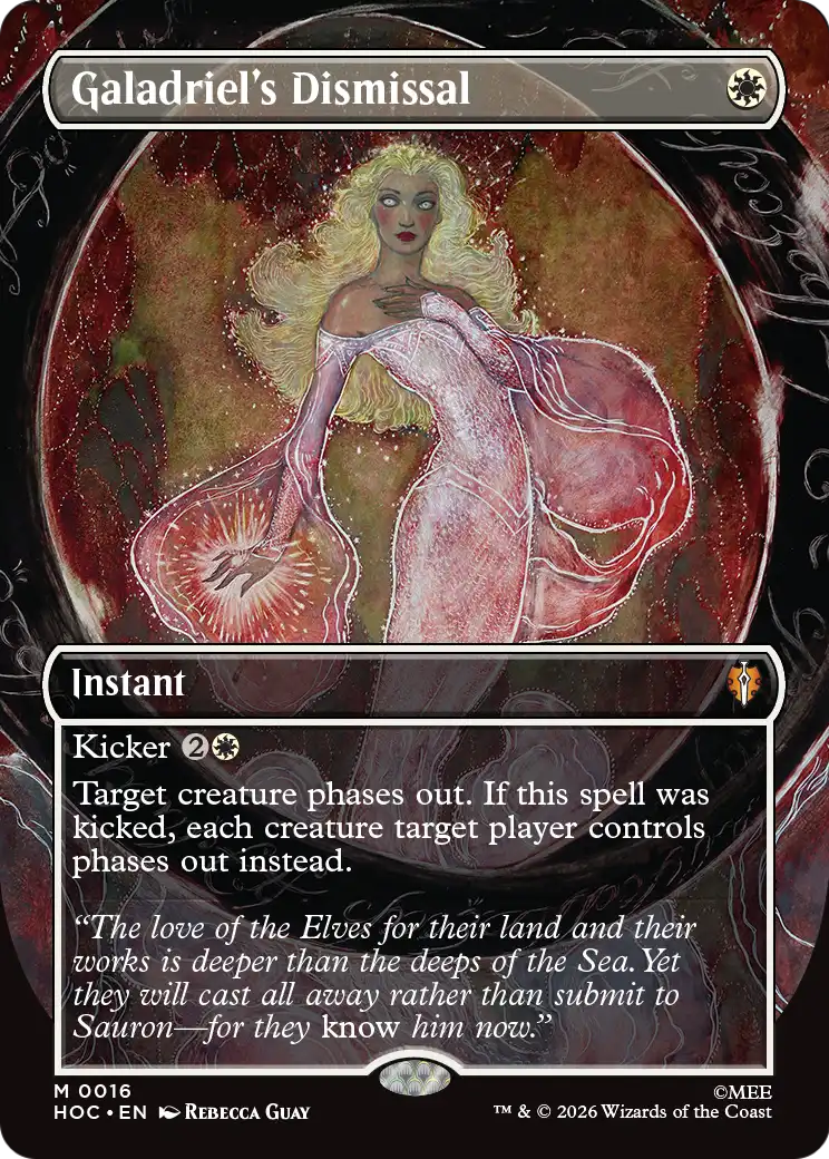 Galadriel's Dismissal (Borderless) [The Hobbit: Eternal-Legal] | Cards and Coasters CA