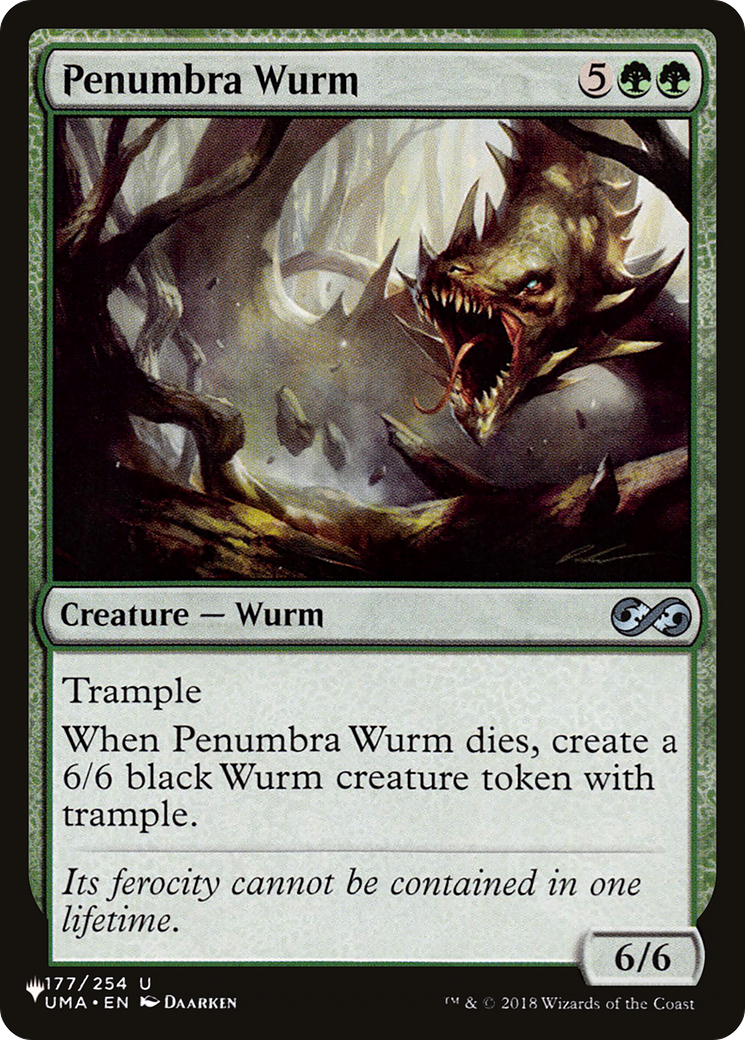 Penumbra Wurm [The List Reprints] | Cards and Coasters CA