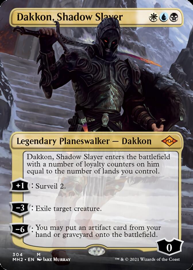 Dakkon, Shadow Slayer (Borderless) [Modern Horizons 2] | Cards and Coasters CA