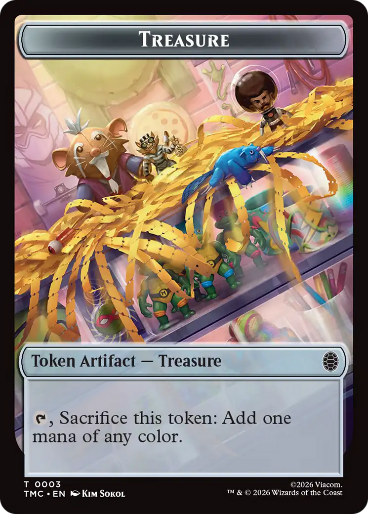 Treasure // Clue Double-Sided Token [Teenage Mutant Ninja Turtles Commander Tokens] | Cards and Coasters CA
