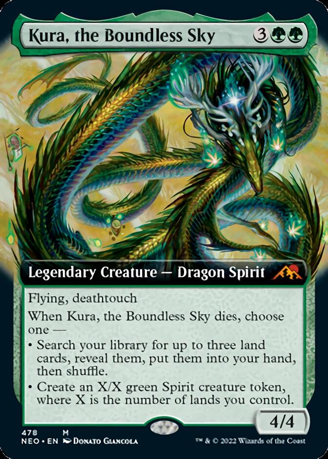 Kura, the Boundless Sky (Extended Art) [Kamigawa: Neon Dynasty] | Cards and Coasters CA