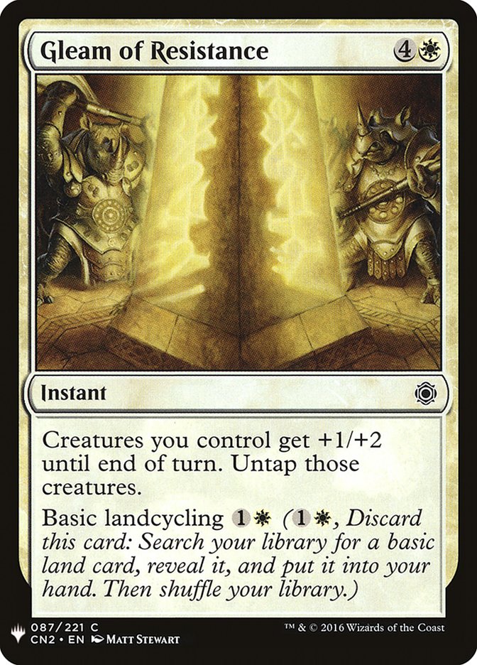 Gleam of Resistance [Mystery Booster] | Cards and Coasters CA