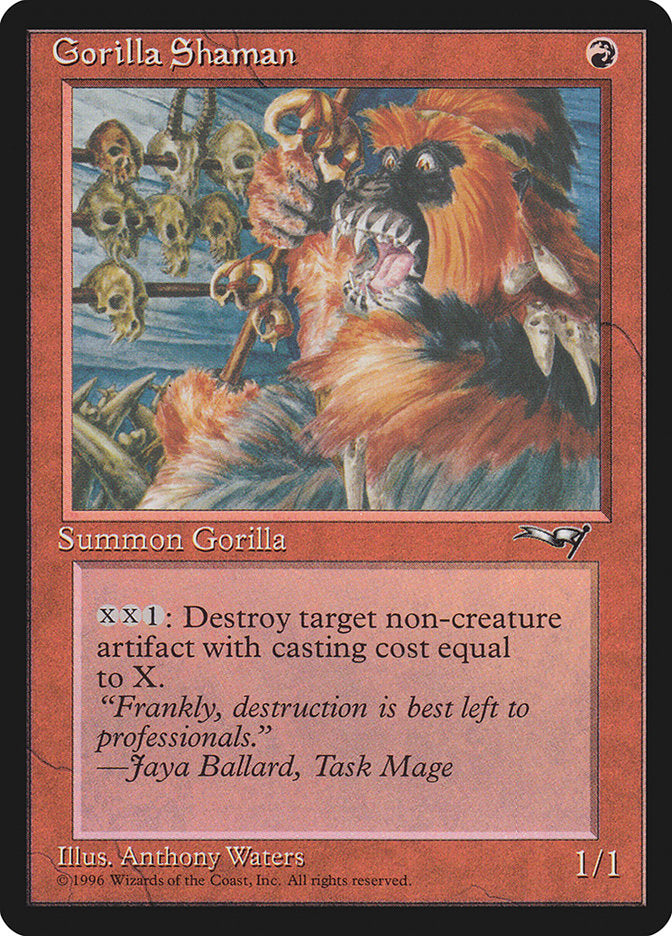 Gorilla Shaman (Skulls in Background) [Alliances] | Cards and Coasters CA