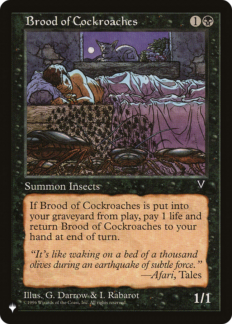 Brood of Cockroaches [The List] | Cards and Coasters CA