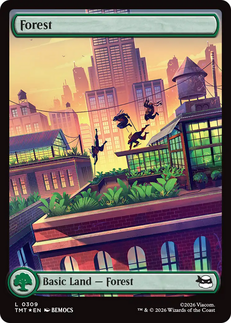 Forest (0309) (Surge Foil) [Teenage Mutant Ninja Turtles] | Cards and Coasters CA