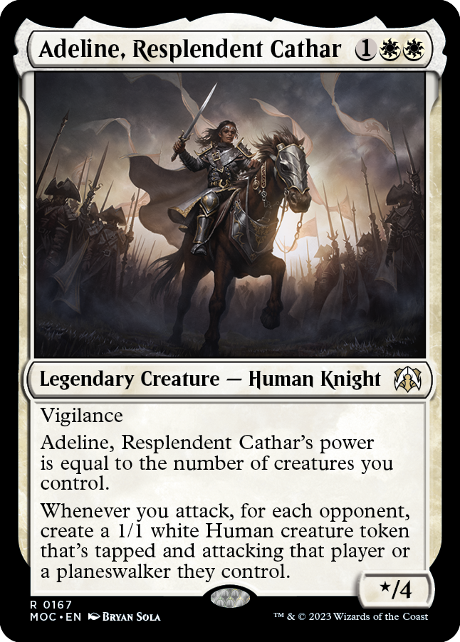 Adeline, Resplendent Cathar [March of the Machine Commander] | Cards and Coasters CA