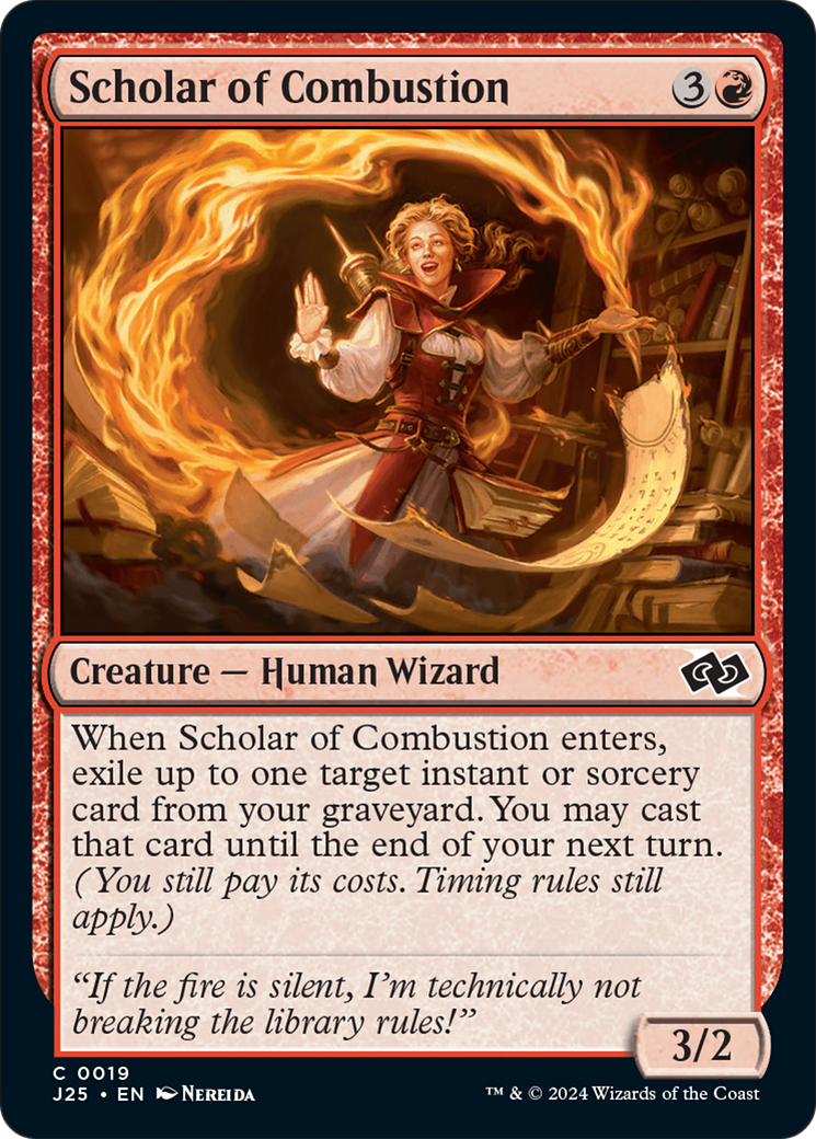 Scholar of Combustion [Foundations Jumpstart] | Cards and Coasters CA