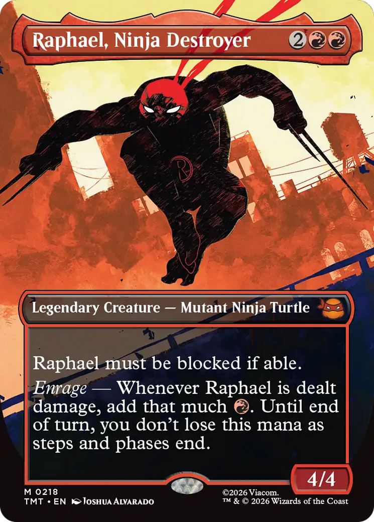 Raphael, Ninja Destroyer (Borderless) [Teenage Mutant Ninja Turtles] | Cards and Coasters CA