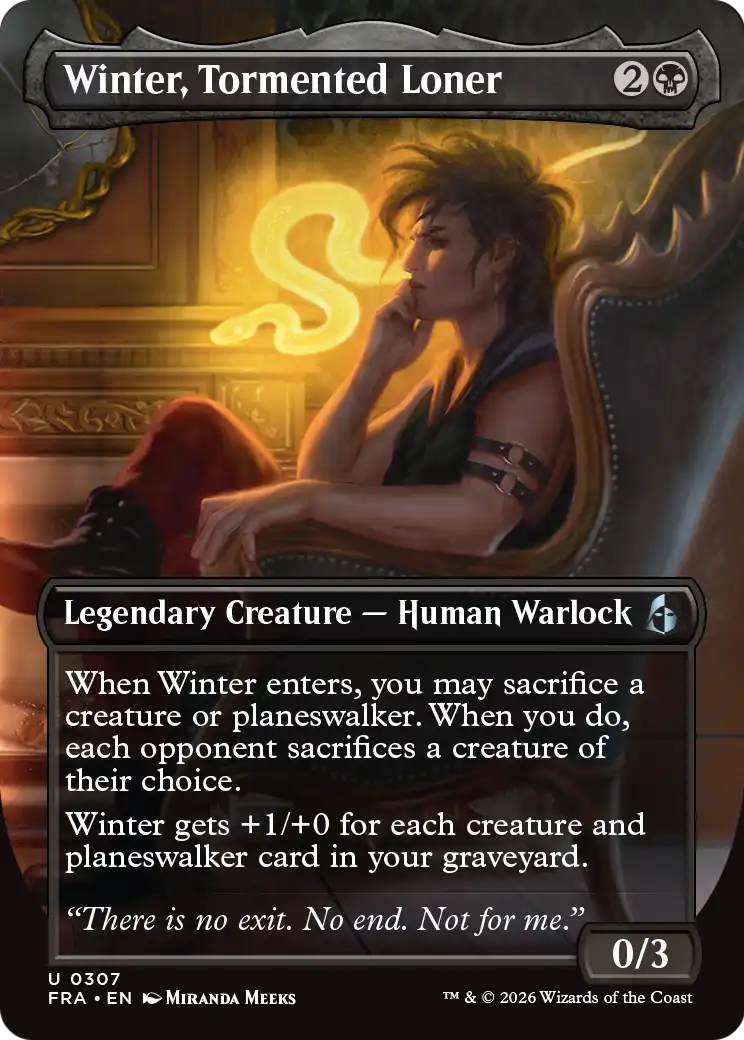 Winter, Tormented Loner (Borderless) [Reality Fracture] | Cards and Coasters CA