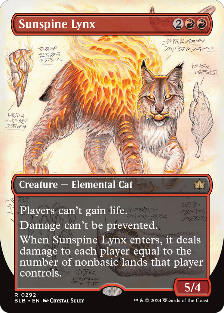 Sunspine Lynx (Borderless) [Bloomburrow] | Cards and Coasters CA