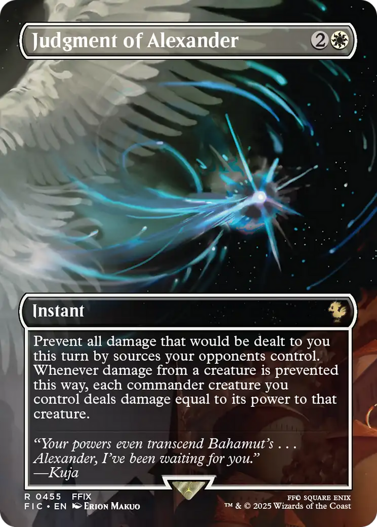 Judgment of Alexander (Borderless) [FINAL FANTASY Commander] | Cards and Coasters CA