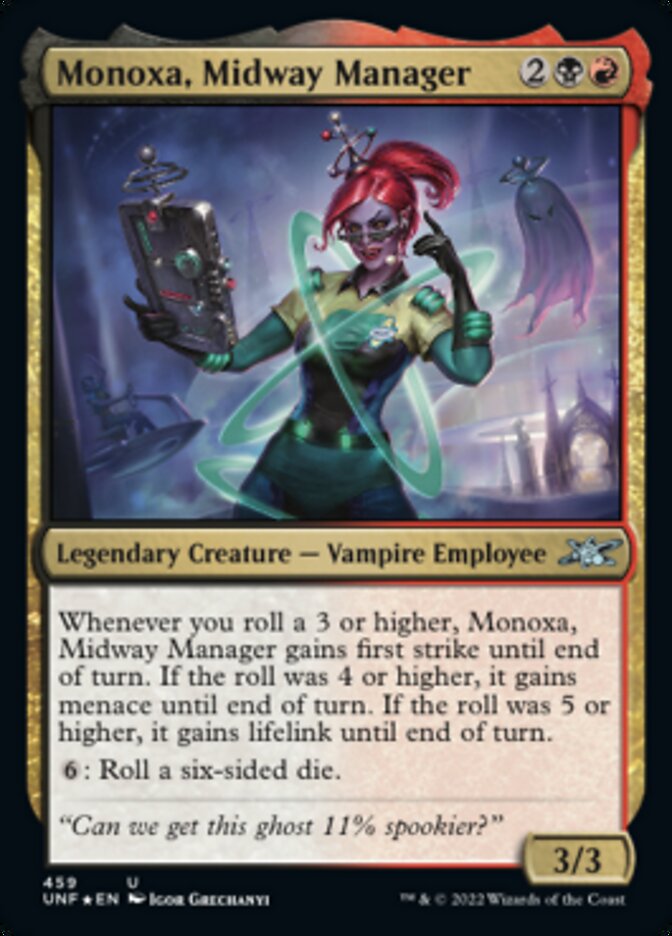 Monoxa, Midway Manager (Galaxy Foil) [Unfinity] | Cards and Coasters CA