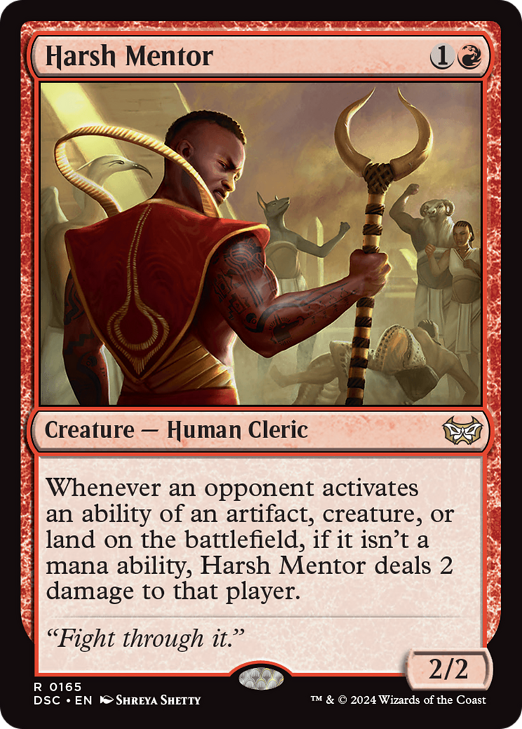 Harsh Mentor [Duskmourn: House of Horror Commander] | Cards and Coasters CA