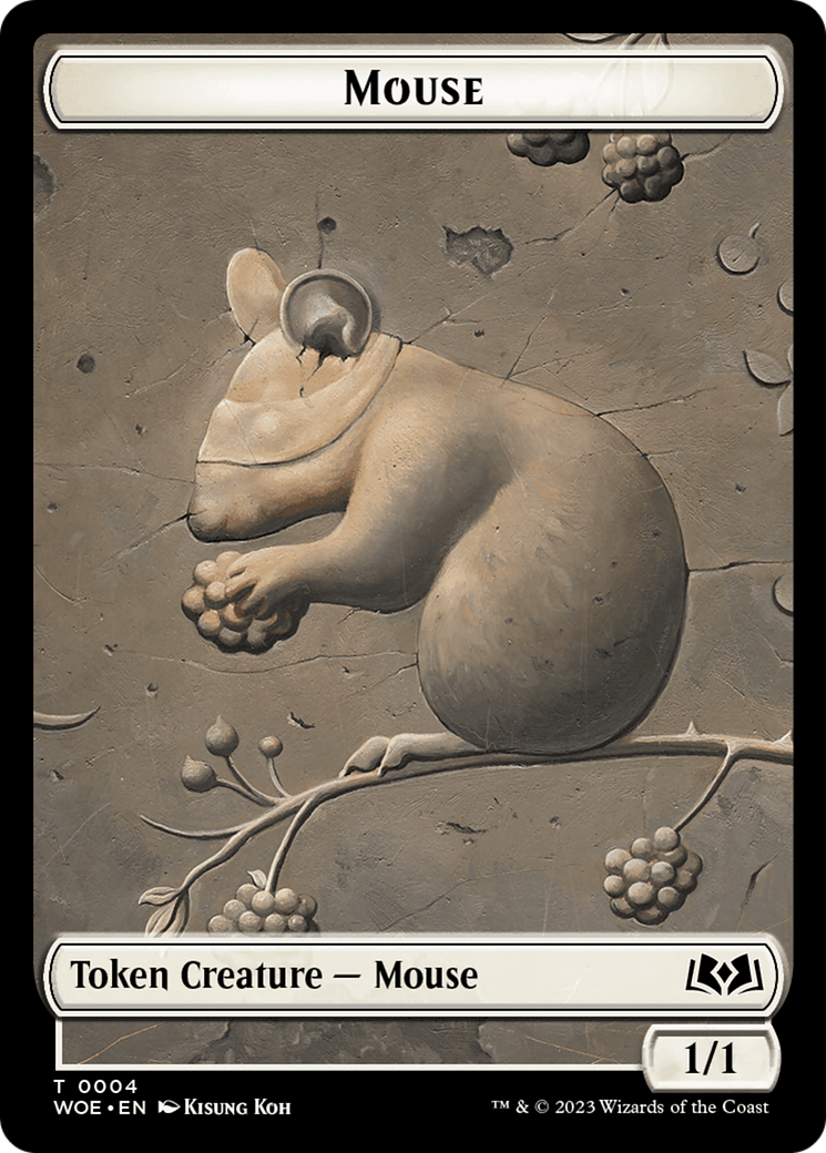 Mouse // Food (0010) Double-Sided Token [Wilds of Eldraine Tokens] | Cards and Coasters CA