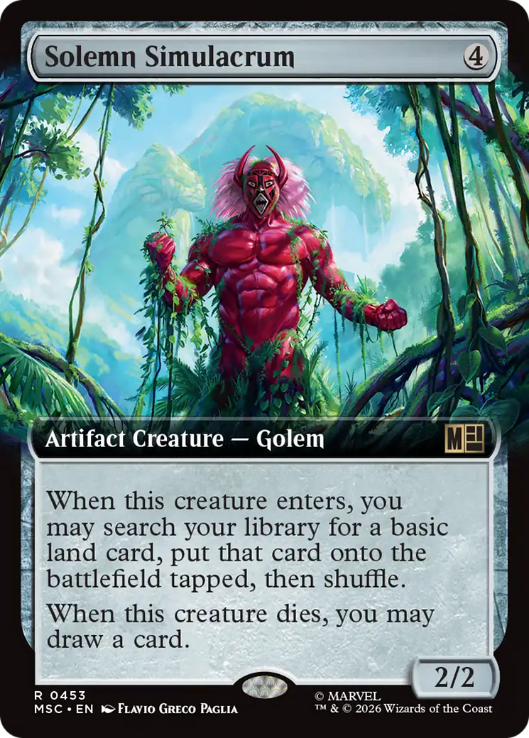 Solemn Simulacrum (Extended Art) [Marvel Super Heroes Commander] | Cards and Coasters CA