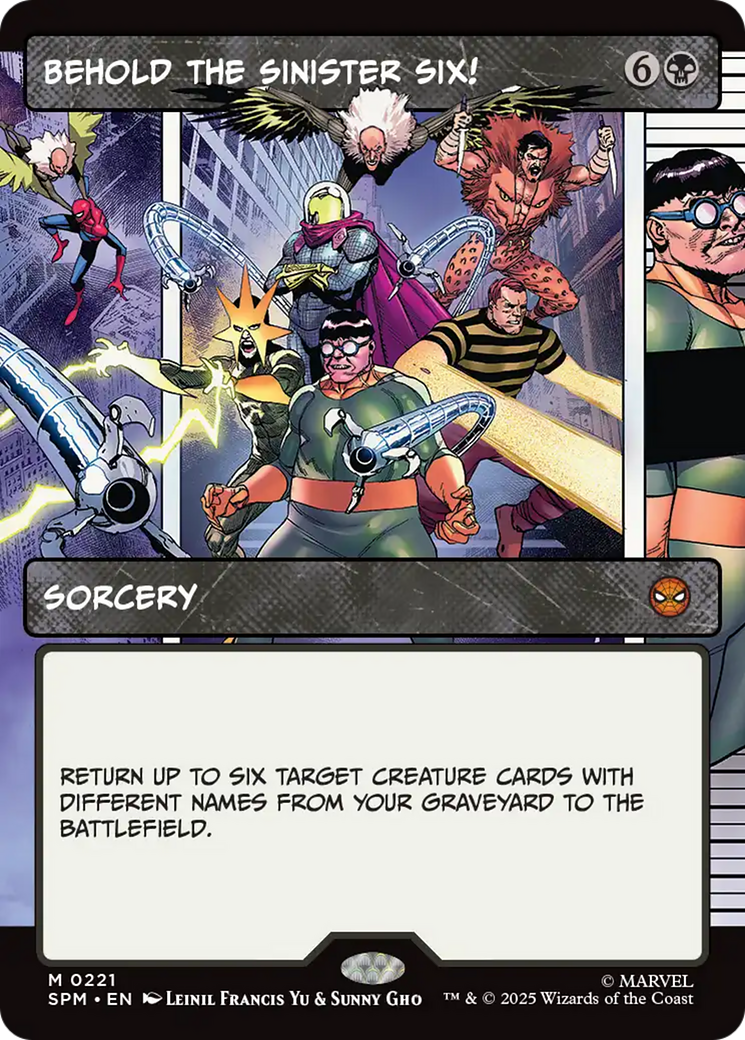 Behold the Sinister Six! (Borderless) [Marvel's Spider-Man] | Cards and Coasters CA