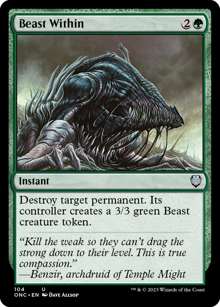 Beast Within [Phyrexia: All Will Be One Commander] | Cards and Coasters CA