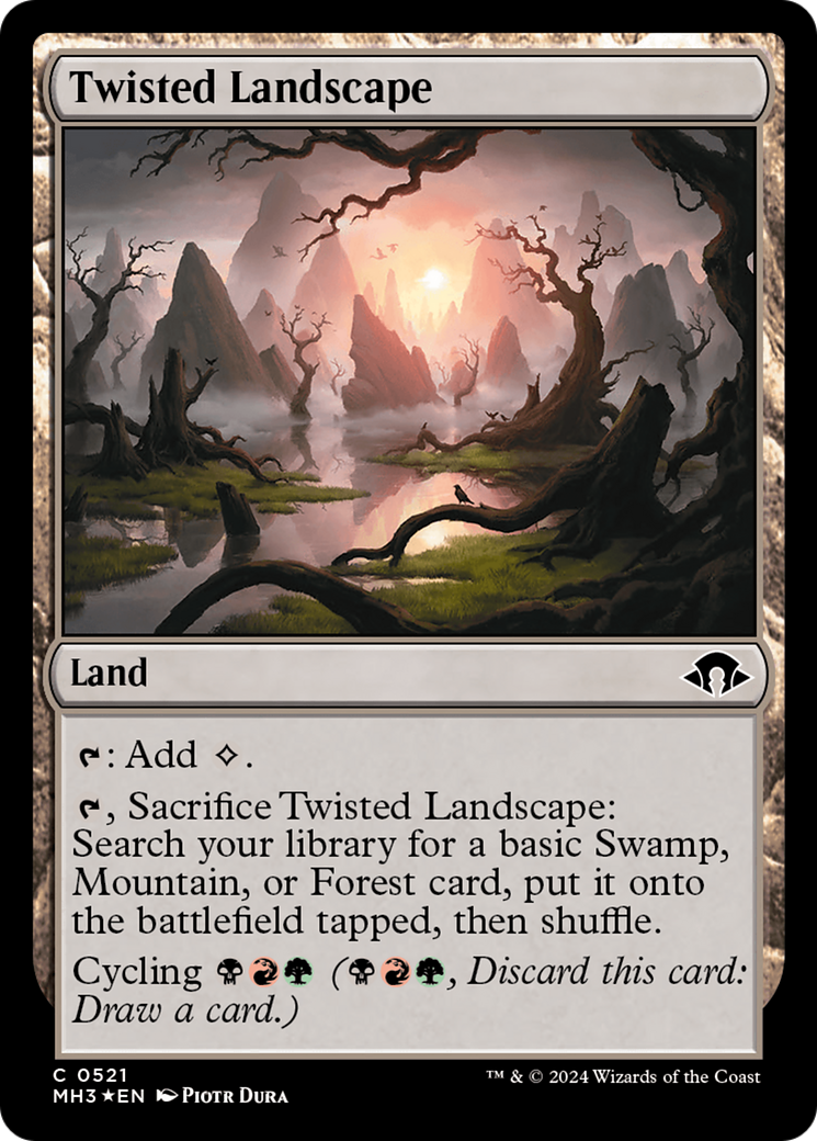 Twisted Landscape (Ripple Foil) [Modern Horizons 3] | Cards and Coasters CA