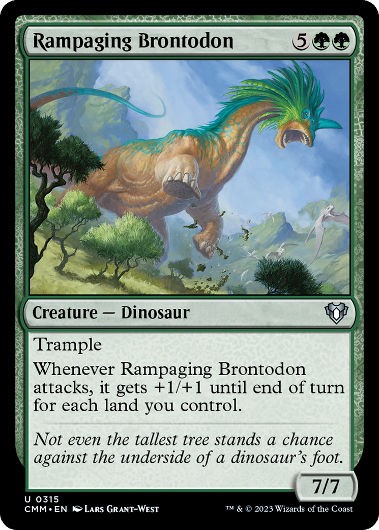 Rampaging Brontodon [Commander Masters] | Cards and Coasters CA