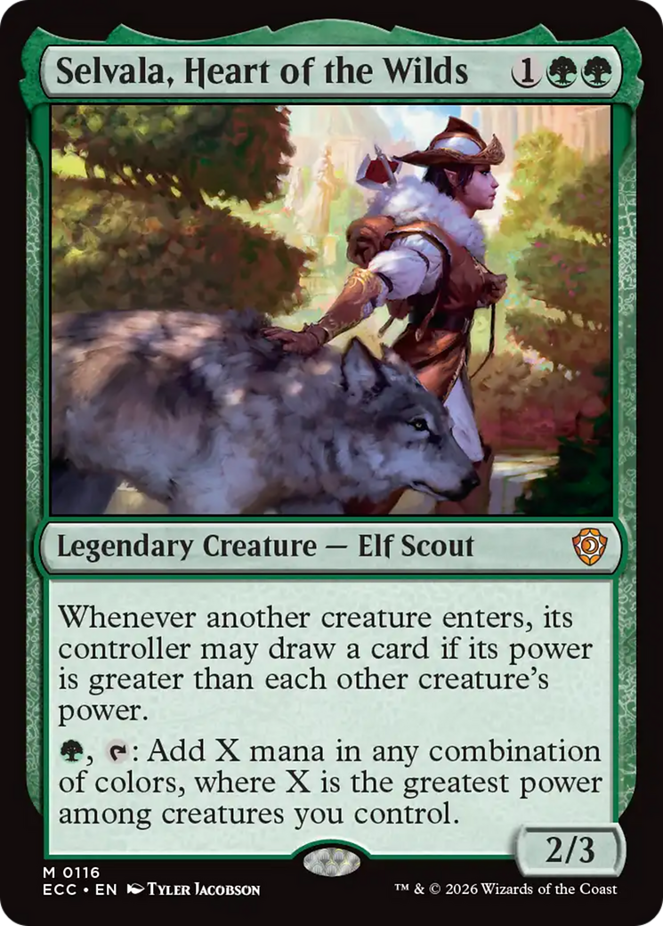 Selvala, Heart of the Wilds [Lorwyn Eclipsed Commander] | Cards and Coasters CA