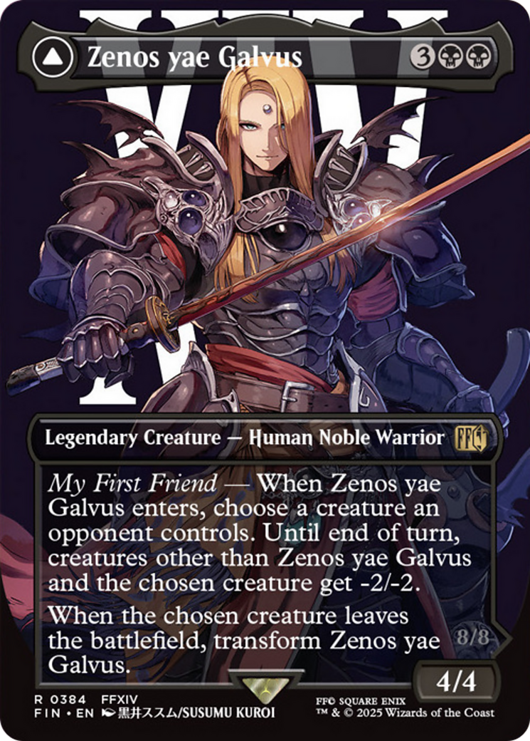 Zenos yae Galvus // Shinryu, Transcendent Rival (Borderless) [FINAL FANTASY] | Cards and Coasters CA