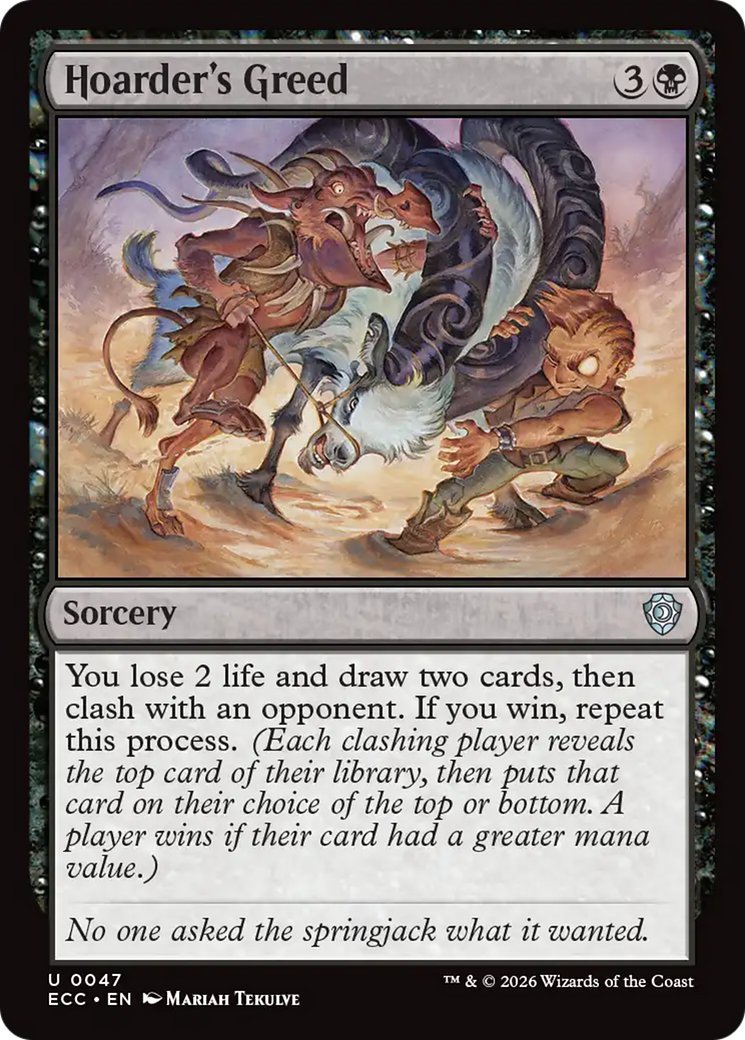 Hoarder's Greed [Lorwyn Eclipsed Commander] | Cards and Coasters CA
