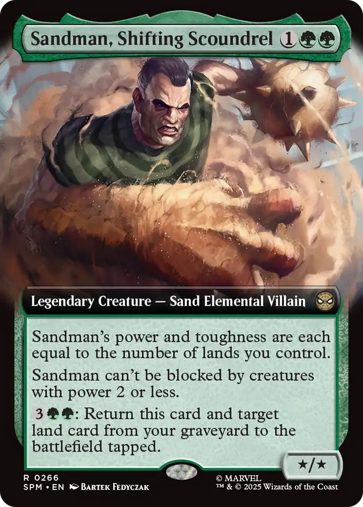 Sandman, Shifting Scoundrel (Extended Art) [Marvel's Spider-Man] | Cards and Coasters CA