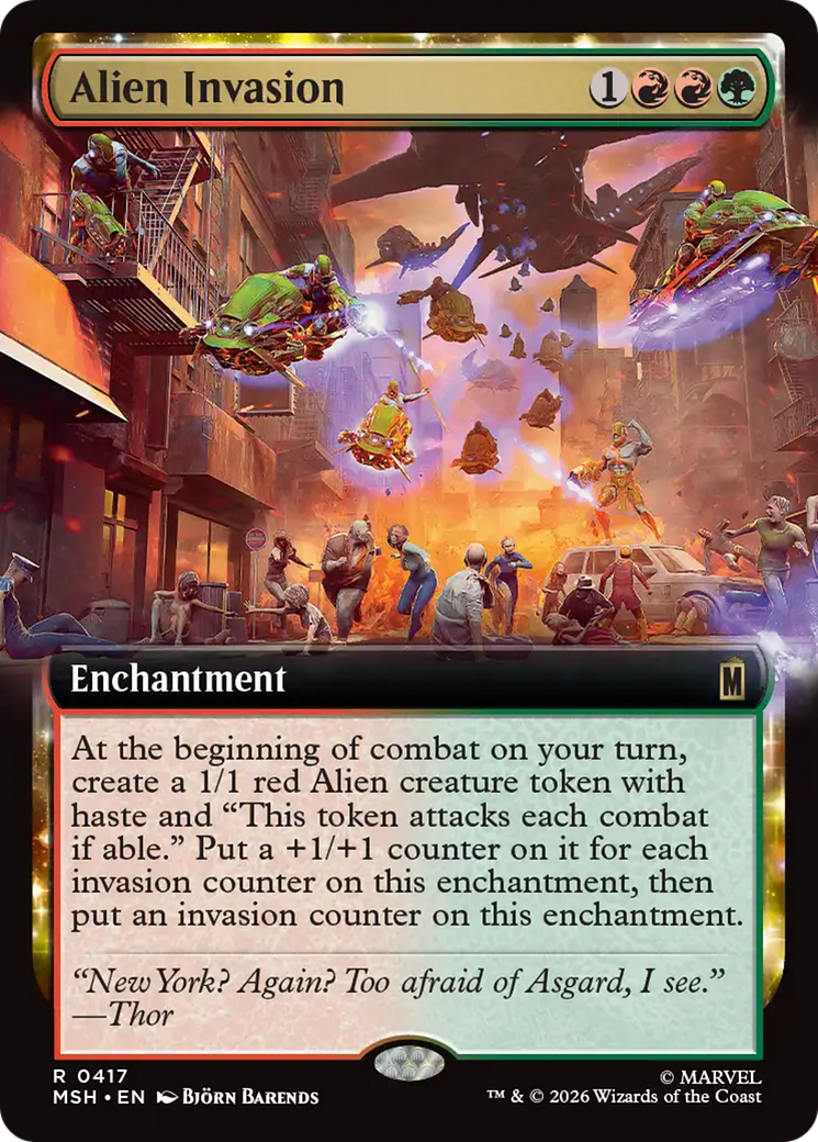 Alien Invasion (Extended Art) [Marvel Super Heroes] | Cards and Coasters CA