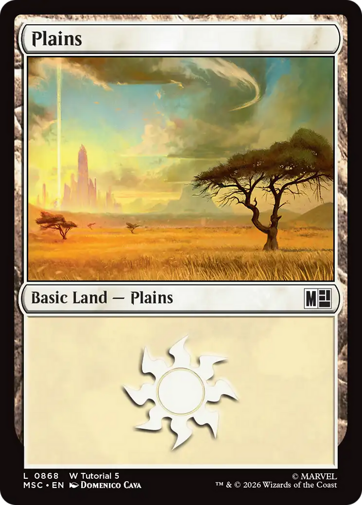 Plains (0868) [Marvel Super Heroes Commander] | Cards and Coasters CA