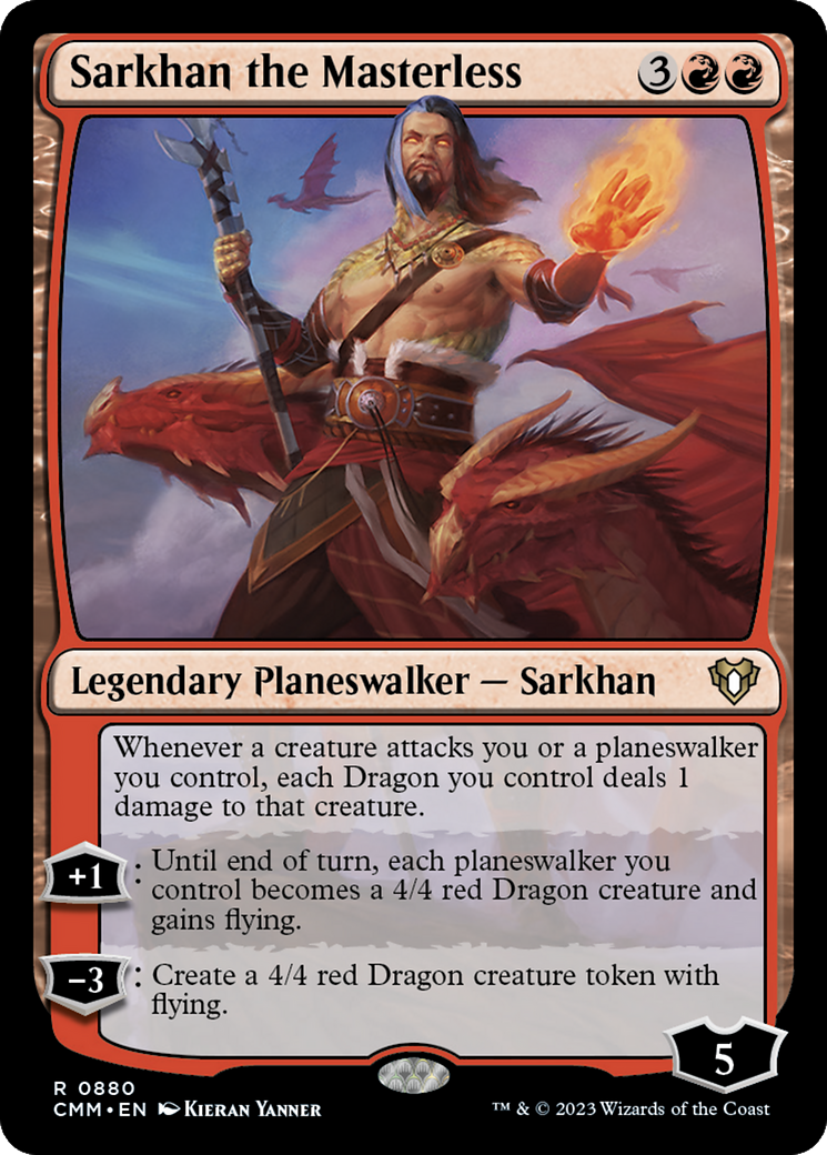 Sarkhan the Masterless [Commander Masters] | Cards and Coasters CA