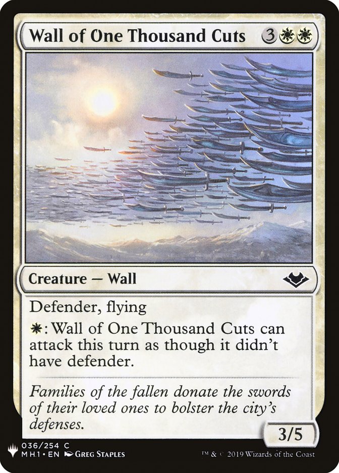 Wall of One Thousand Cuts [Mystery Booster] | Cards and Coasters CA