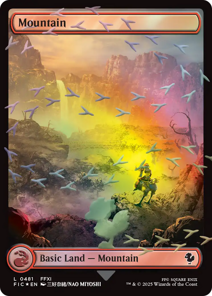 Mountain (Chocobo Track Foil) [FINAL FANTASY Commander] | Cards and Coasters CA