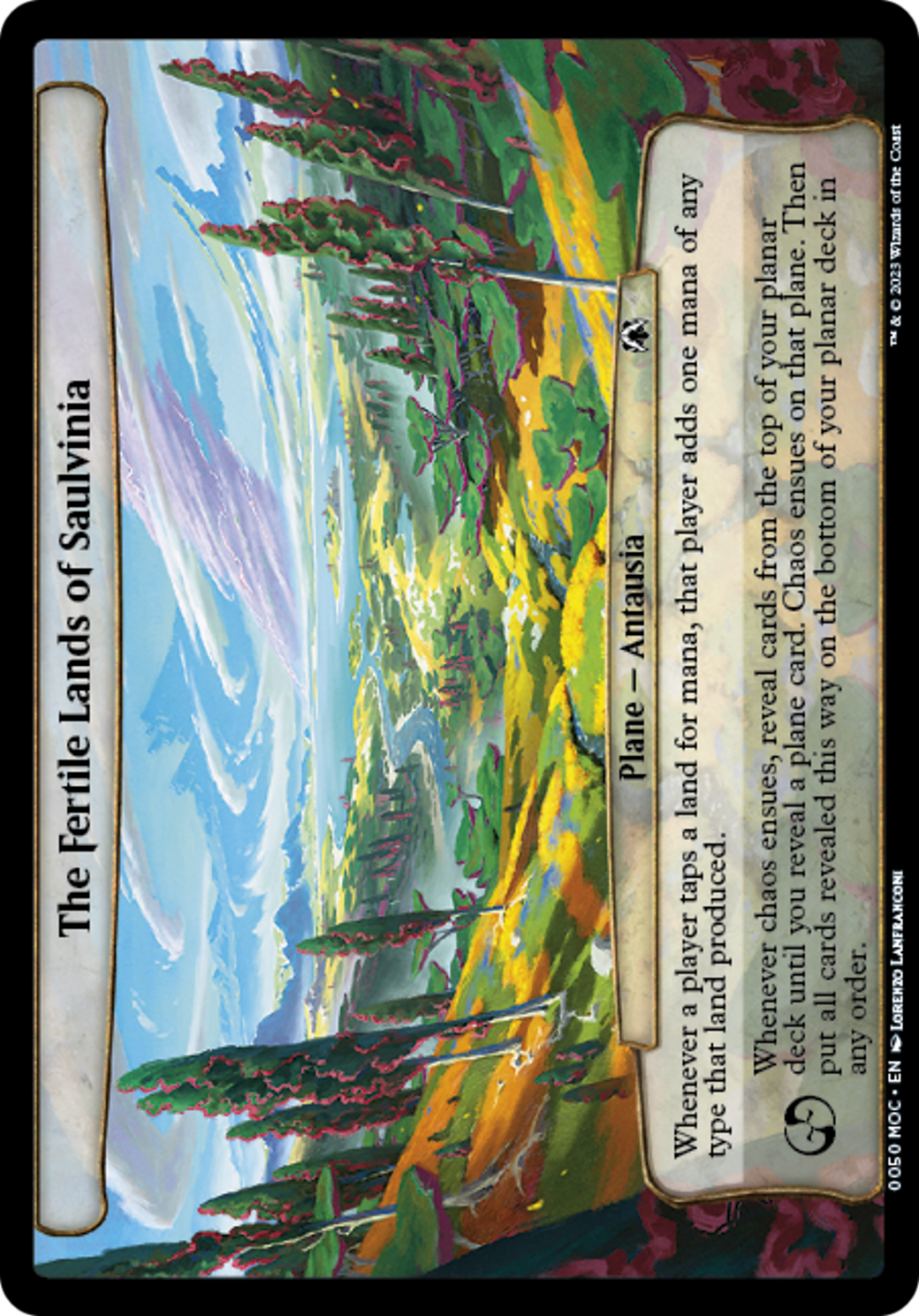 The Fertile Lands of Saulvinia [March of the Machine Commander] | Cards and Coasters CA